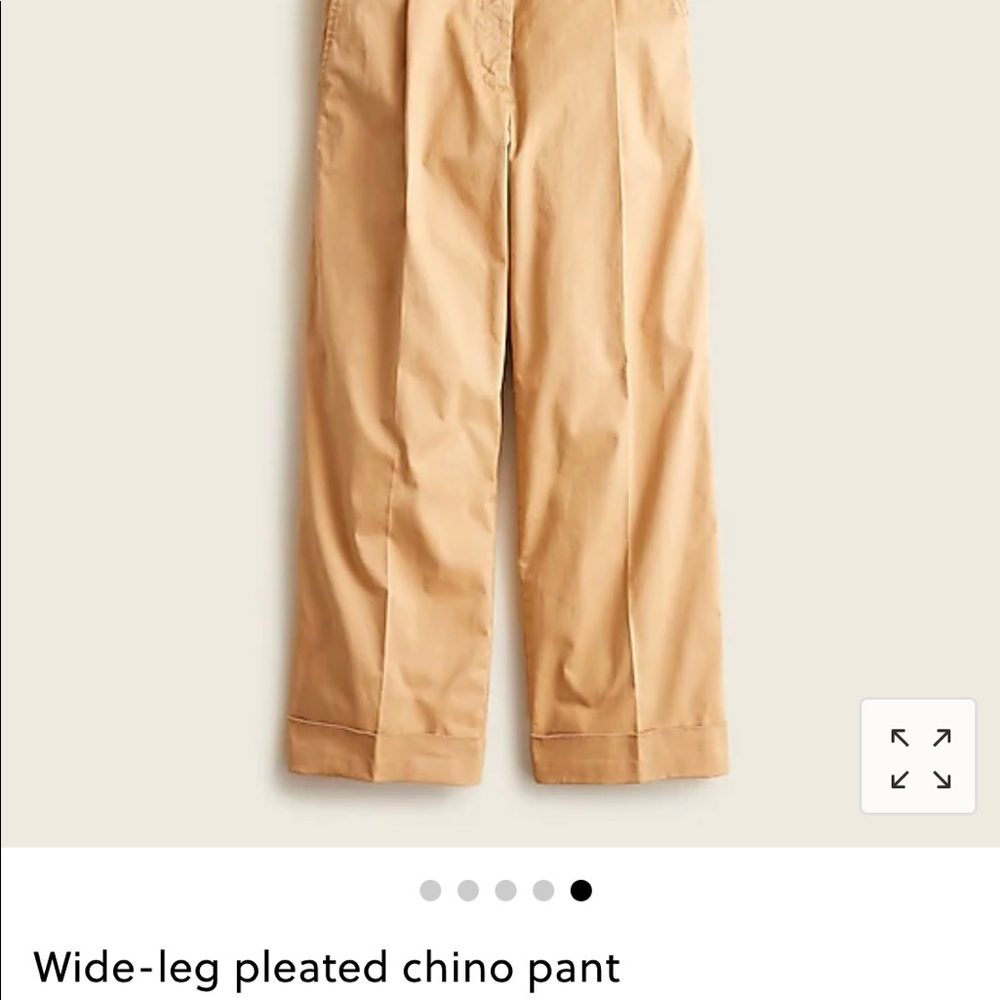 J. Crew BNWT wide leg pleated chino pant size 14